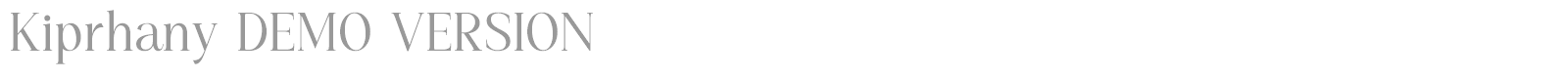 Kiprhany font preview